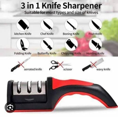 3 In 1 Manual Knife Sharpening Kitchen Accessory