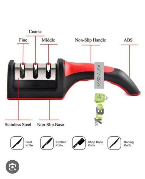 3 In 1 Manual Knife Sharpening Kitchen Accessory